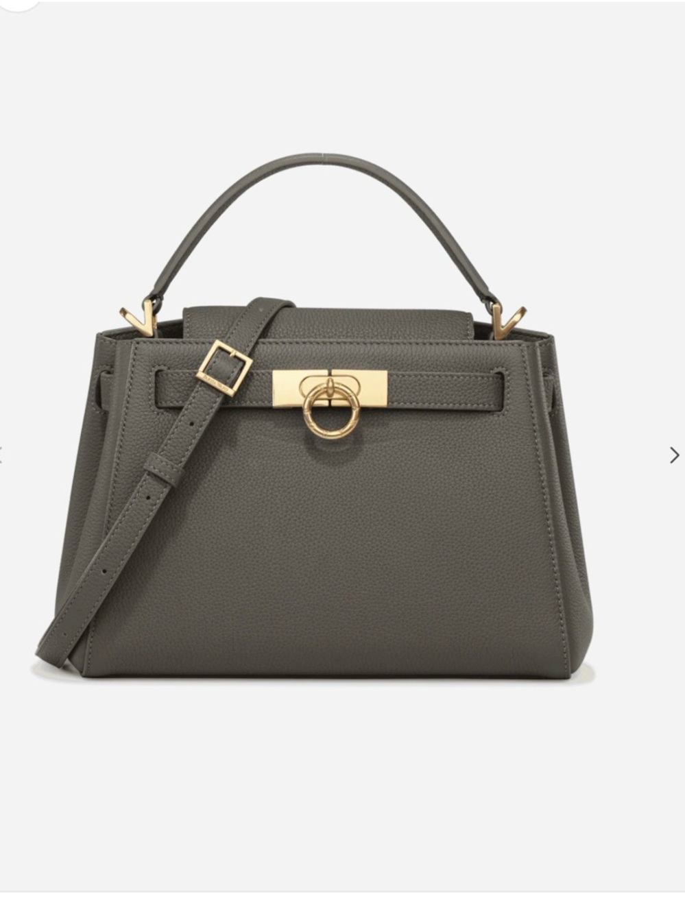 Parisa Wang Madison Dark Gray with Gold Hardware